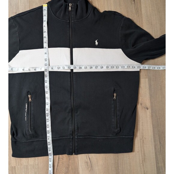 Polo Ralph Lauren Size XL Performance Zip Jacket Black Pockets Cotton Pony - Picture 8 of 12